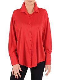 Czerwona koszula damska z satyny 37365